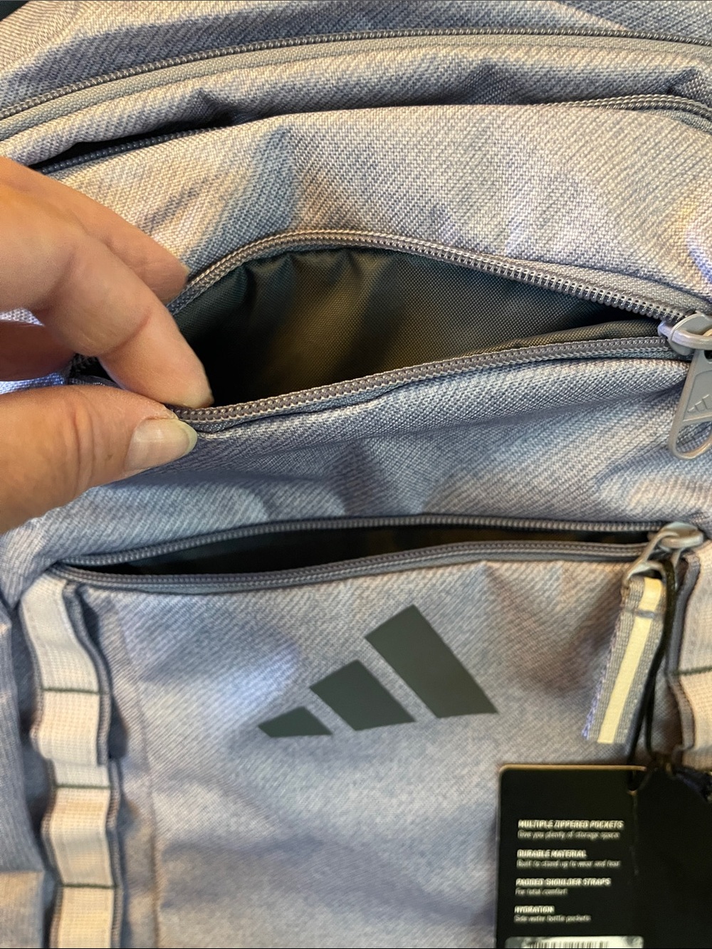 Adidas Excelerator Light Purple & Gray Backpack - Picture 4 of 10